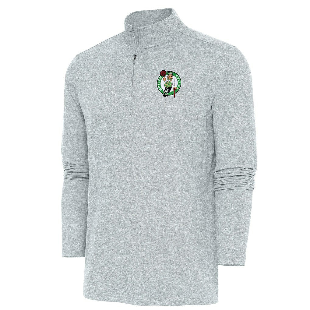 Boston Celtics Antigua Hunk Quarter-Zip Pullover Top - Heather Gray sale