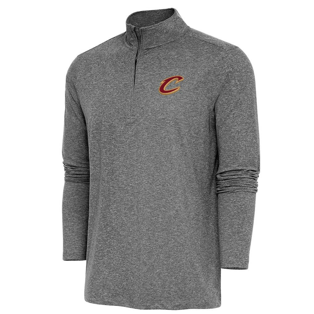 Cleveland Cavaliers Antigua Hunk Quarter-Zip Pullover Top sale - Heather Black for sale