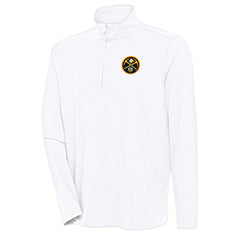 Denver Nuggets Antigua Hunk Quarter-Zip Pullover Top sale - White outlet
