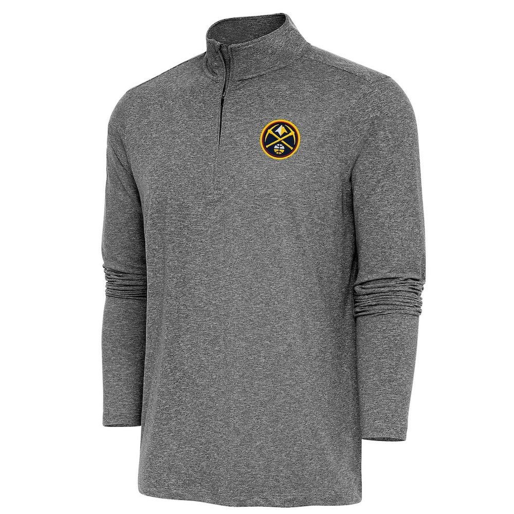 Denver Nuggets Antigua Hunk Quarter-Zip Pullover Top sale - Heather Black sale