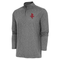 Houston Rockets Antigua Hunk Quarter-Zip Pullover Top sale - Heather Black outlet