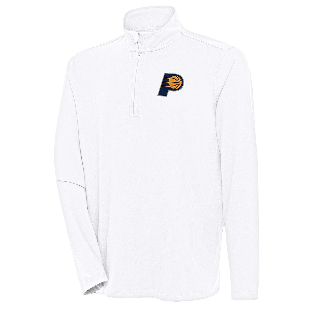 Indiana Pacers Antigua Hunk Quarter-Zip Pullover Top - White for sale