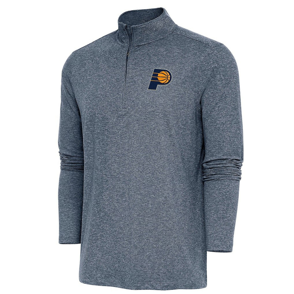 Indiana Pacers Antigua Hunk Quarter-Zip Pullover Top - Heather Navy for sale