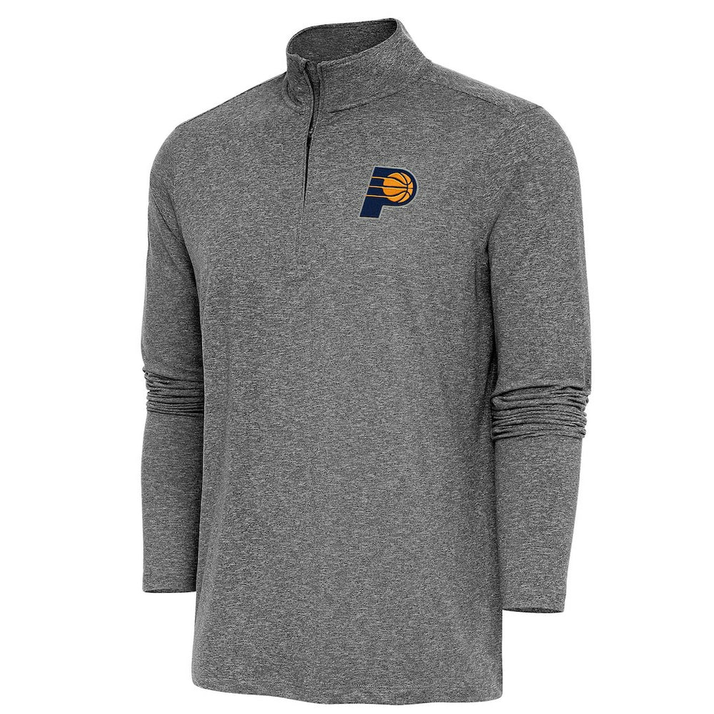 Indiana Pacers Antigua Hunk Quarter-Zip Pullover Top - Heather Black for sale