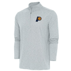 Indiana Pacers Antigua Hunk Quarter-Zip Pullover Top - Heather Gray on sale