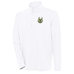 Milwaukee Bucks Antigua Hunk Quarter-Zip Pullover Top - White discount