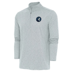 Minnesota Timberwolves Antigua Hunk Quarter-Zip Pullover Top - Heather Gray sale