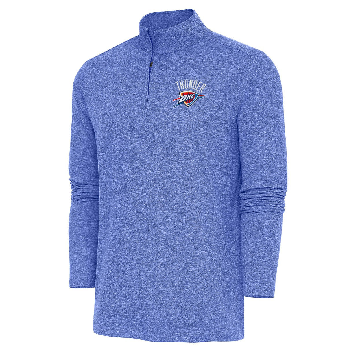 Oklahoma City Thunder Antigua Hunk Quarter-Zip Pullover Top - Heather Royal online