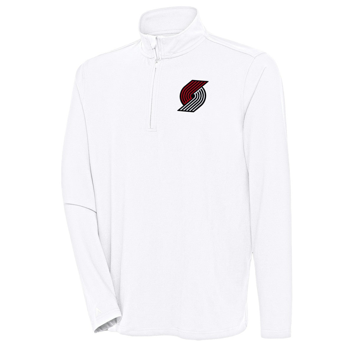 Portland Trail Blazers Antigua Hunk Quarter-Zip Pullover Top - White on sale