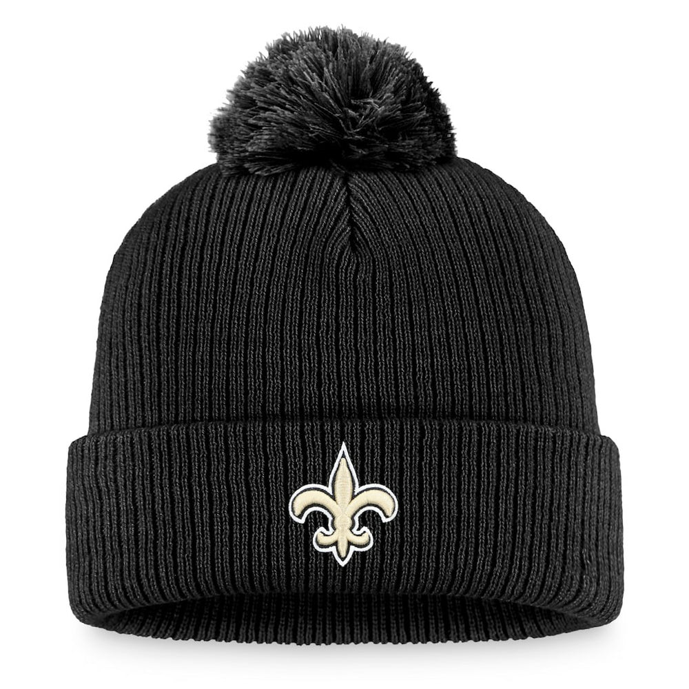 NFL New Orleans Saints Women's Logo Cuffed Knit Hat with Pom