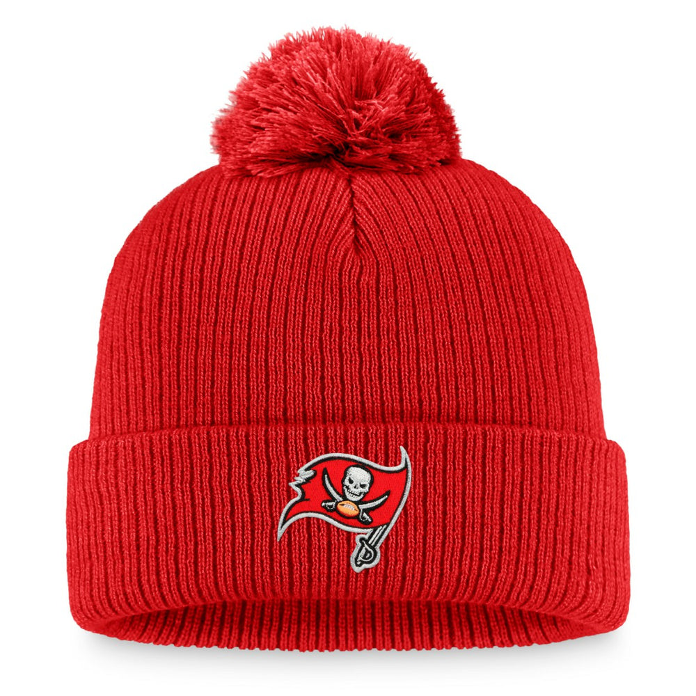 NFL Tampa Bay Buccaneers Women's Logo Cuffed Knit Hat with Pom