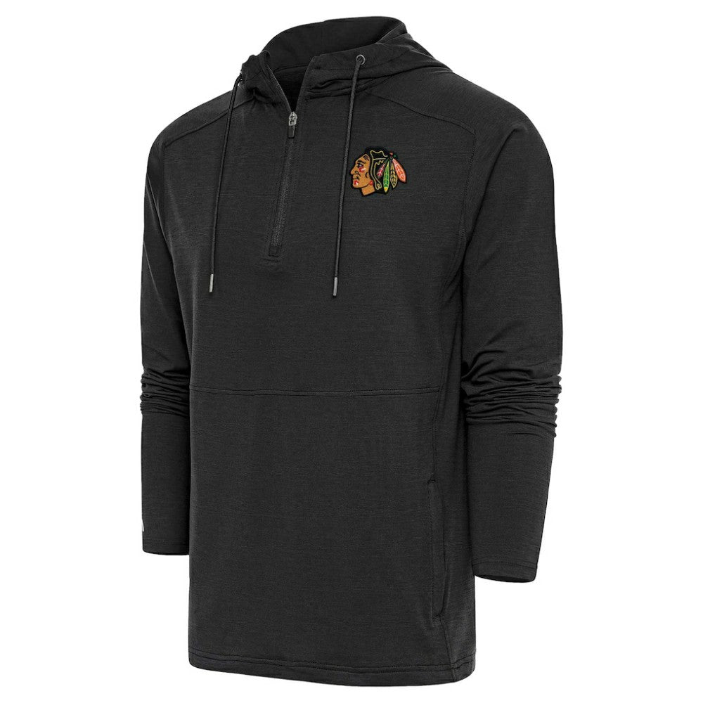 Chicago Blackhawks Antigua Spikes Raglan Quarter-Zip Hoodie