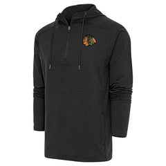 Chicago Blackhawks Antigua Spikes Raglan Quarter-Zip Hoodie