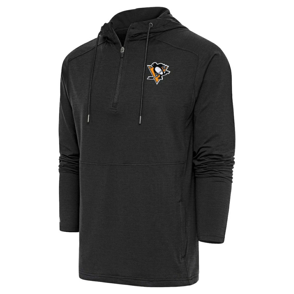 Pittsburgh Penguins Antigua Spikes Raglan Quarter-Zip Hoodie