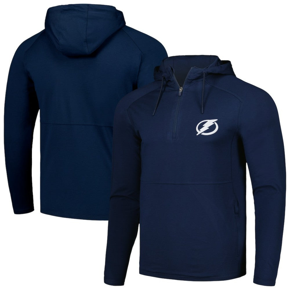 Tampa Bay Lightning Antigua Spikes Raglan Quarter-Zip Hoodie