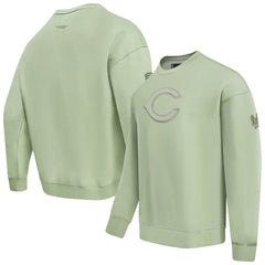 Cincinnati Reds Pro Standard Neutral Drop Shoulder Pullover Sweatshirt - Green