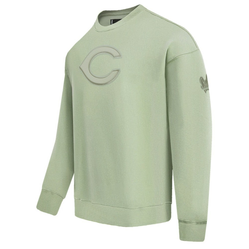 Cincinnati Reds Pro Standard Neutral Drop Shoulder Pullover Sweatshirt - Green