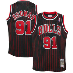 Dennis Rodman Chicago Bulls Youth 1995/96 Hardwood Classics Swingman Jersey sale - Black | Mitchell & Ness sale