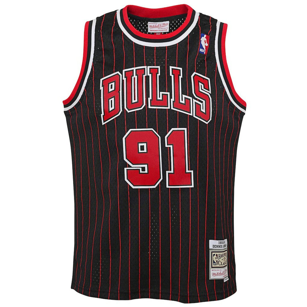 Dennis Rodman Chicago Bulls Youth 1995/96 Hardwood Classics Swingman Jersey sale - Black | Mitchell & Ness sale