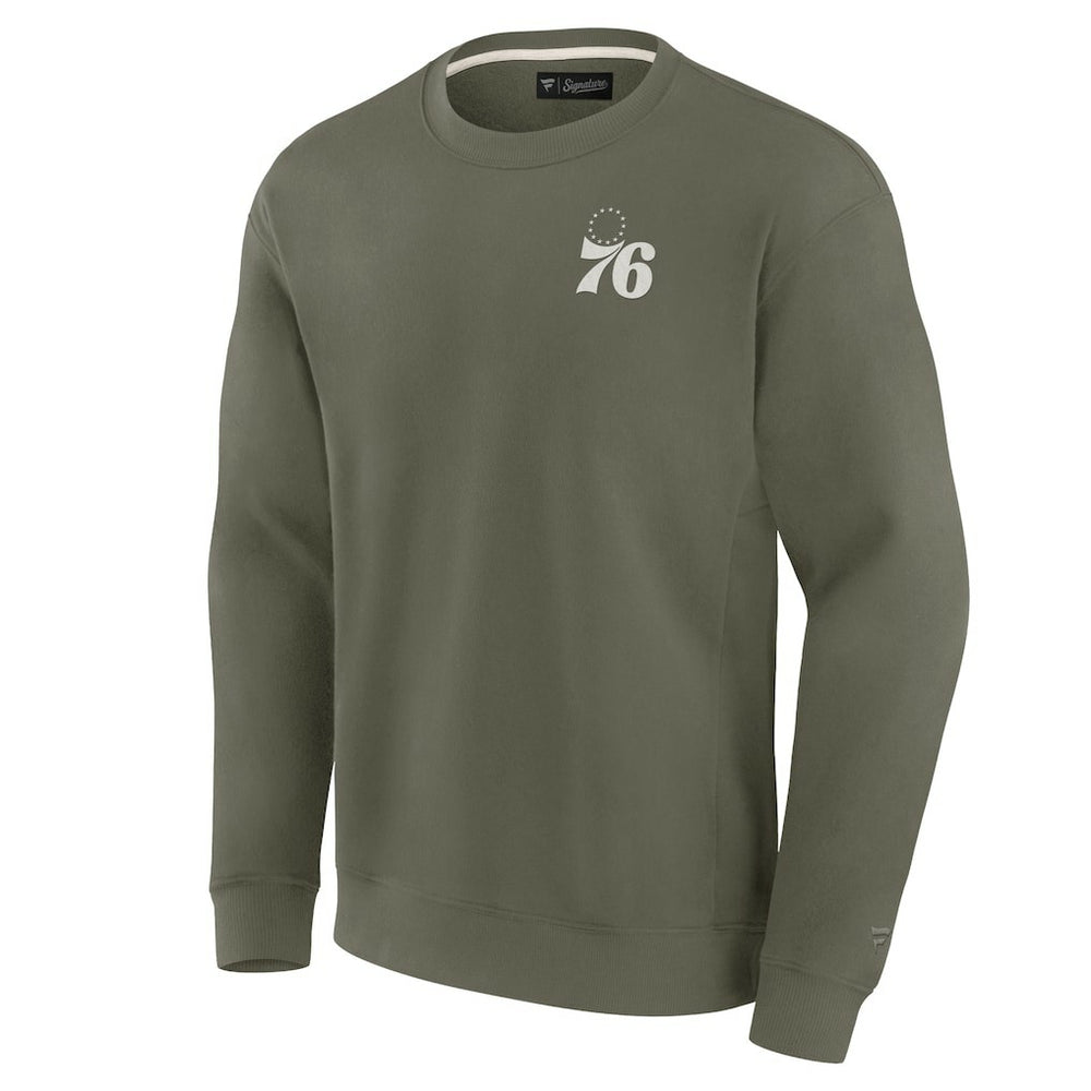 Philadelphia 76ers Unisex Elements Super Soft Fleece Pullover Sweatshirt - Olive | Fanatics on sale
