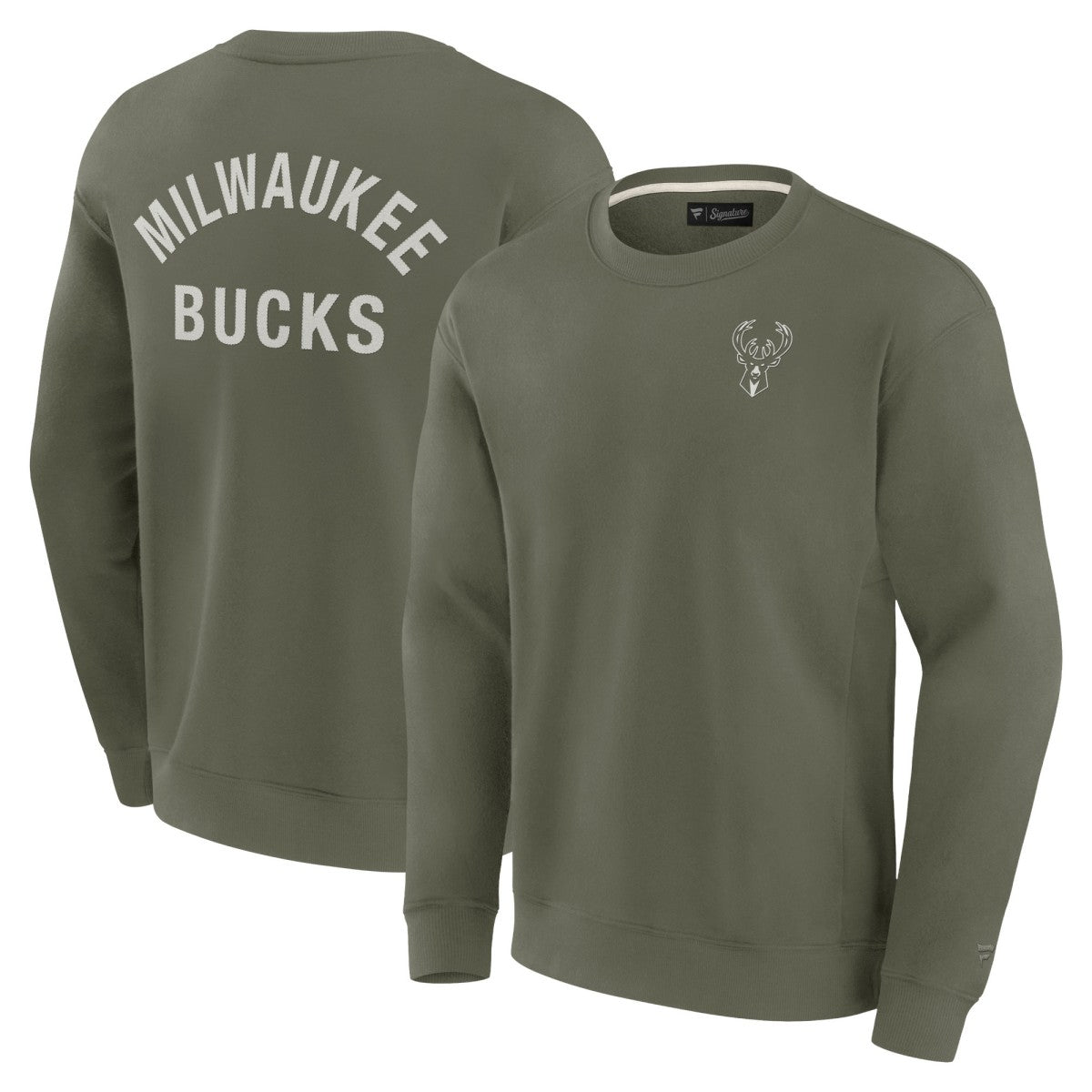Milwaukee Bucks Unisex Elements Super Soft Fleece Pullover Sweatshirt - Olive | Fanatics on sale