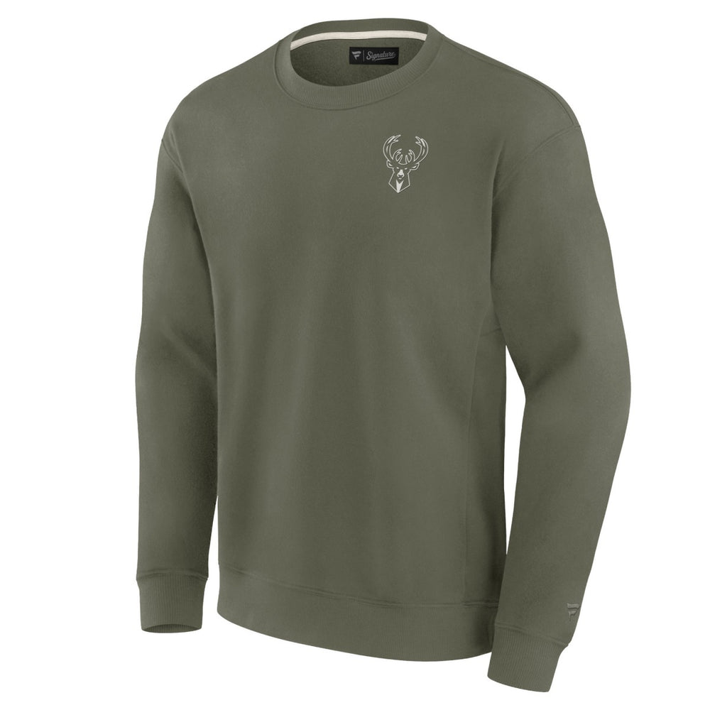 Milwaukee Bucks Unisex Elements Super Soft Fleece Pullover Sweatshirt - Olive | Fanatics on sale