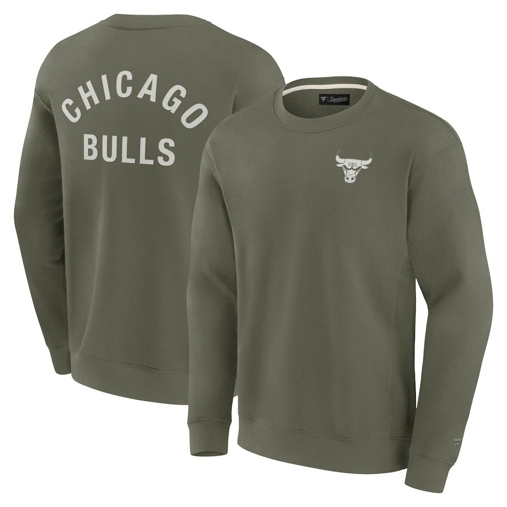 Chicago Bulls Unisex Elements Super Soft Fleece Pullover Sweatshirt - Olive | Fanatics cheap