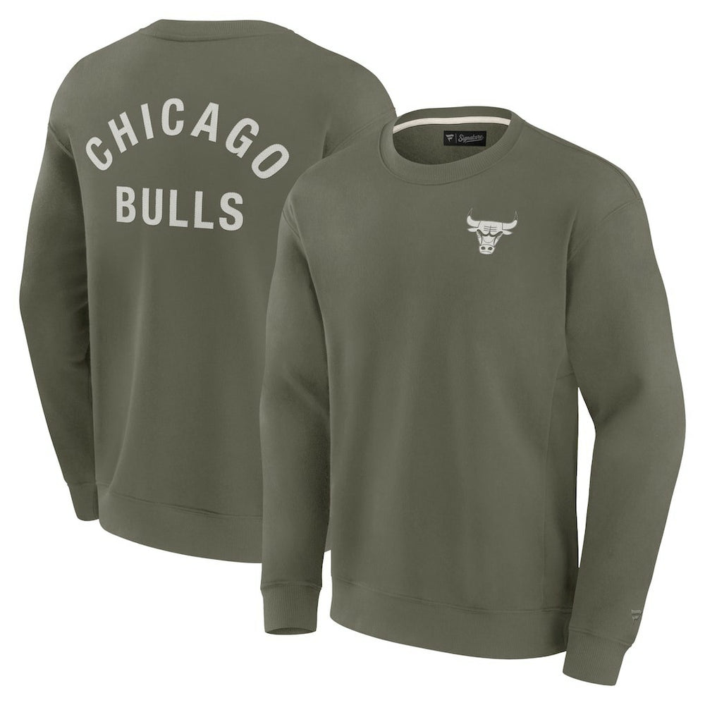 Chicago Bulls Unisex Elements Super Soft Fleece Pullover Sweatshirt - Olive | Fanatics cheap