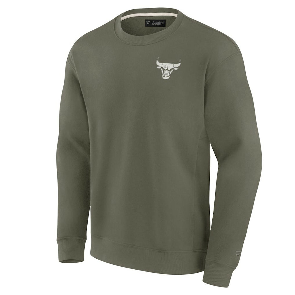 Chicago Bulls Unisex Elements Super Soft Fleece Pullover Sweatshirt - Olive | Fanatics cheap