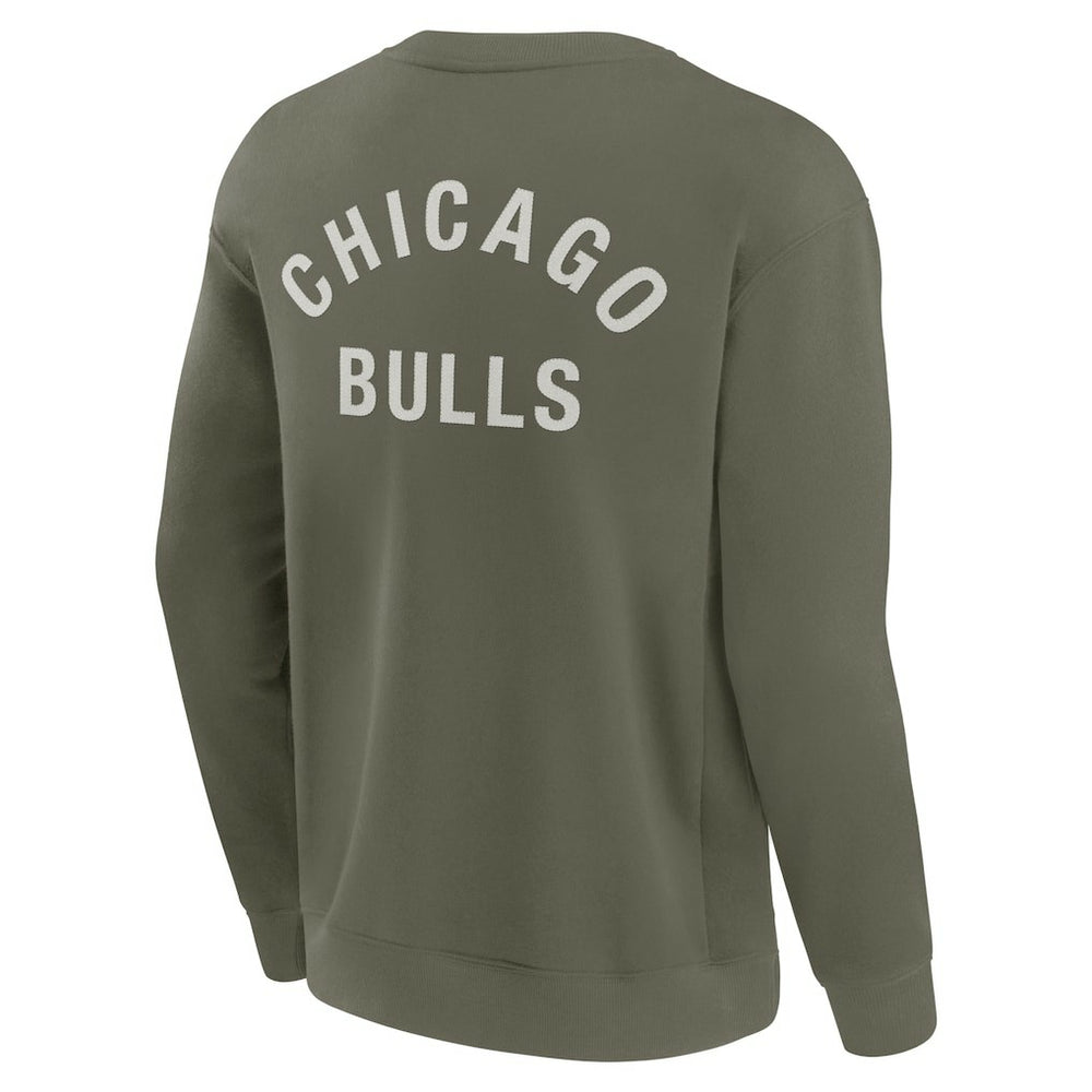 Chicago Bulls Unisex Elements Super Soft Fleece Pullover Sweatshirt - Olive | Fanatics cheap
