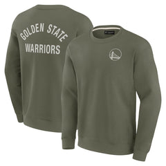 Golden State Warriors Unisex Elements Super Soft Fleece Pullover Sweatshirt sale - Olive | Fanatics shop
