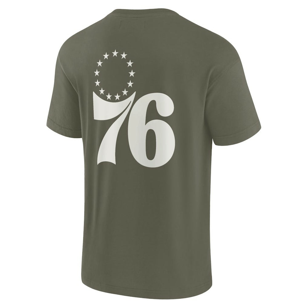 Philadelphia 76ers Unisex Elements Super Soft Short Sleeve T-Shirt - Olive | Fanatics cheap