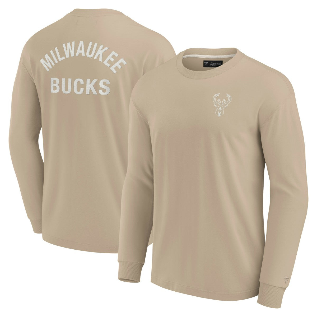 Milwaukee Bucks Unisex Elements Super Soft Long Sleeve T-Shirt - Khaki | Fanatics online