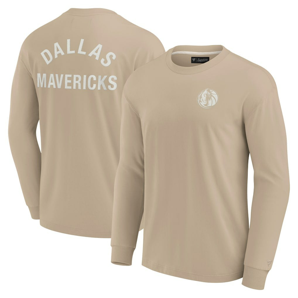 Dallas Mavericks Unisex Elements Super Soft Long Sleeve T-Shirt sale - Khaki | Fanatics outlet