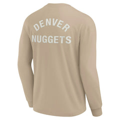 Denver Nuggets Unisex Elements Super Soft Long Sleeve T-Shirt sale - Khaki | Fanatics outlet