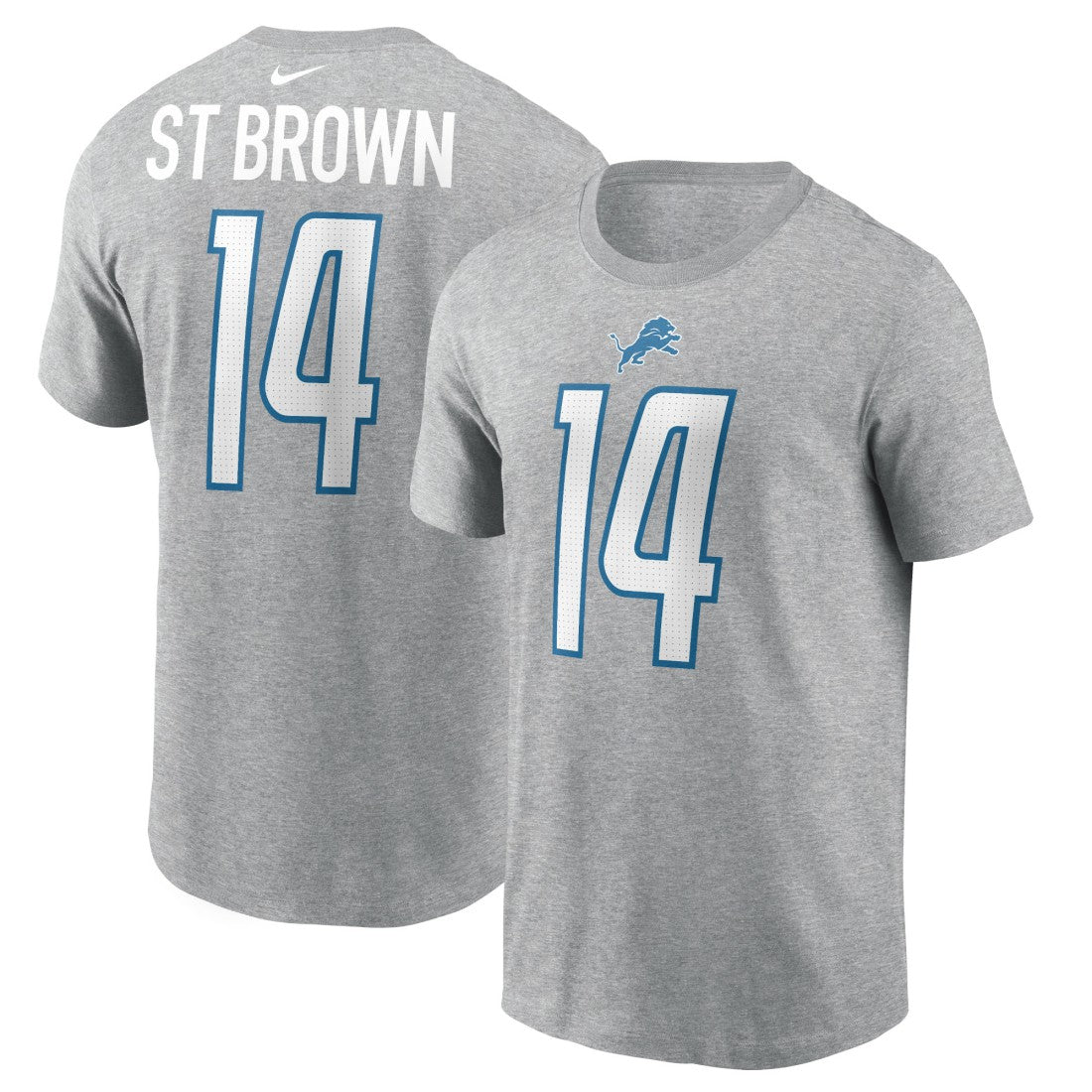 NFL Detroit Lions Amon-Ra St. Brown  Player Name & Number T-Shirt