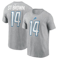 NFL Detroit Lions Amon-Ra St. Brown  Player Name & Number T-Shirt