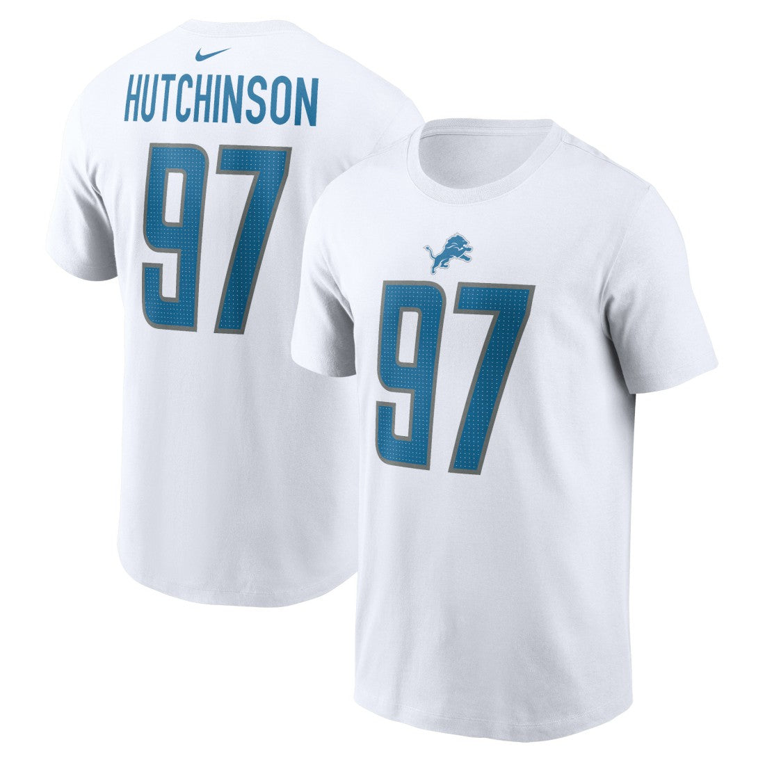NFL Detroit Lions Aidan Hutchinson  Player Name & Number T-Shirt