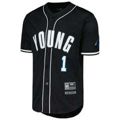 NFL Carolina Panthers Bryce Young  Pro Standard Mesh Baseball Button-Up T-Shirt