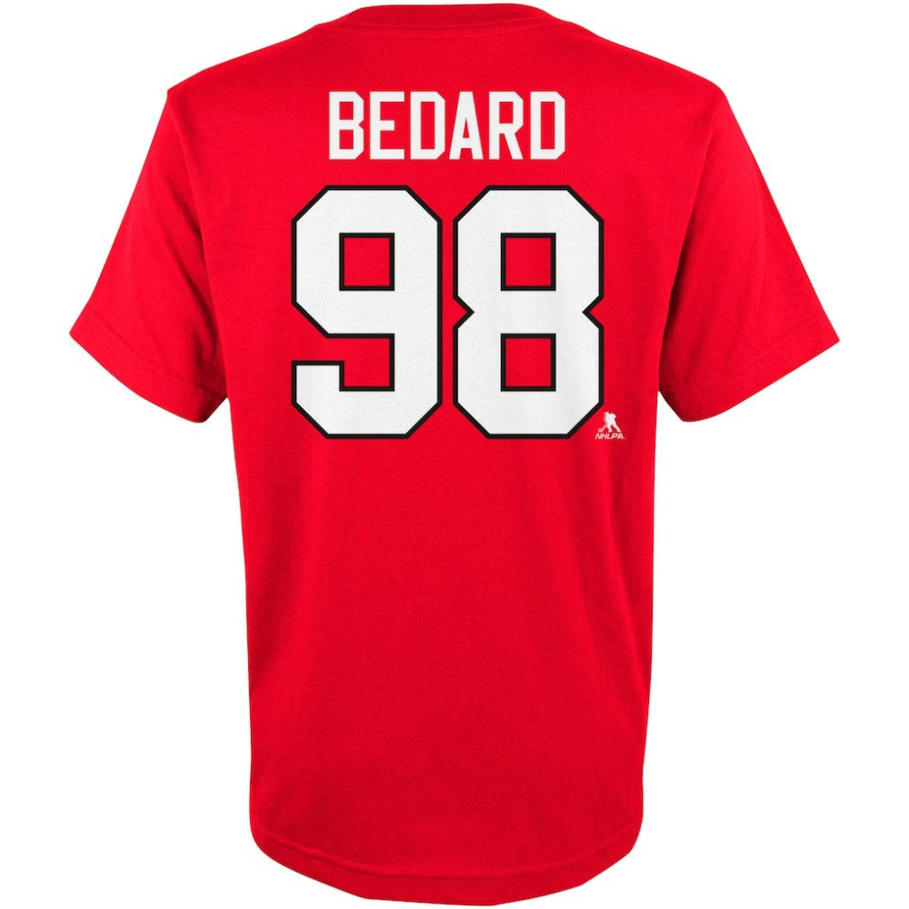 Connor Bedard Chicago Blackhawks Youth Player Name & Number T-Shirt