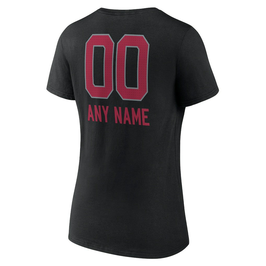 NFL Arizona Cardinals Women's Personalized Name & Number Team Wordmark V-Neck T-Shirt