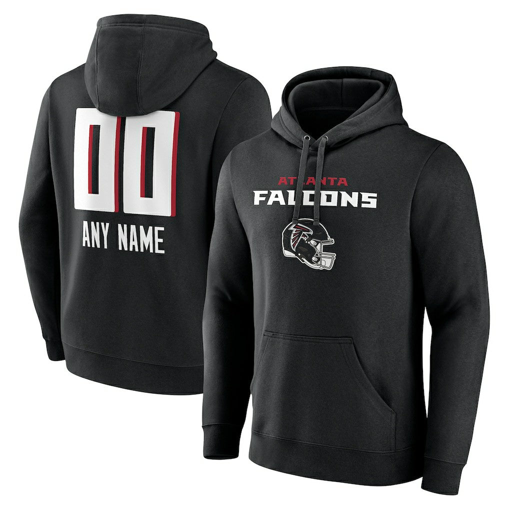 NFL Atlanta Falcons Personalized Name & Number Team Wordmark Pullover Hoodie
