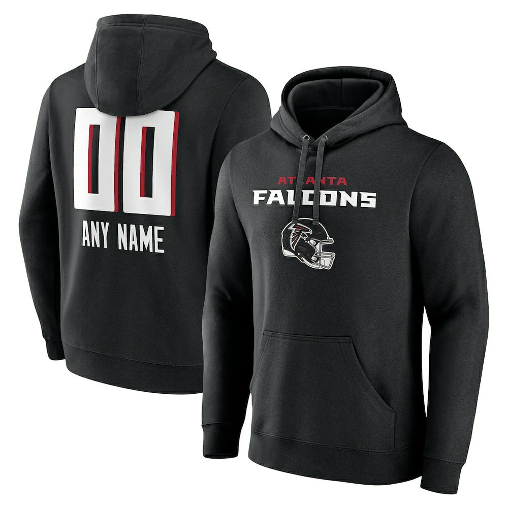NFL Atlanta Falcons Personalized Name & Number Team Wordmark Pullover Hoodie