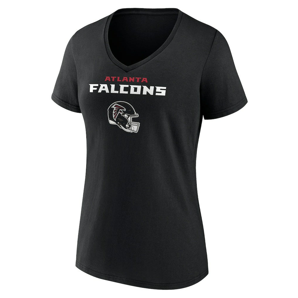 NFL Atlanta Falcons Women's Personalized Name & Number Team Wordmark V-Neck T-Shirt