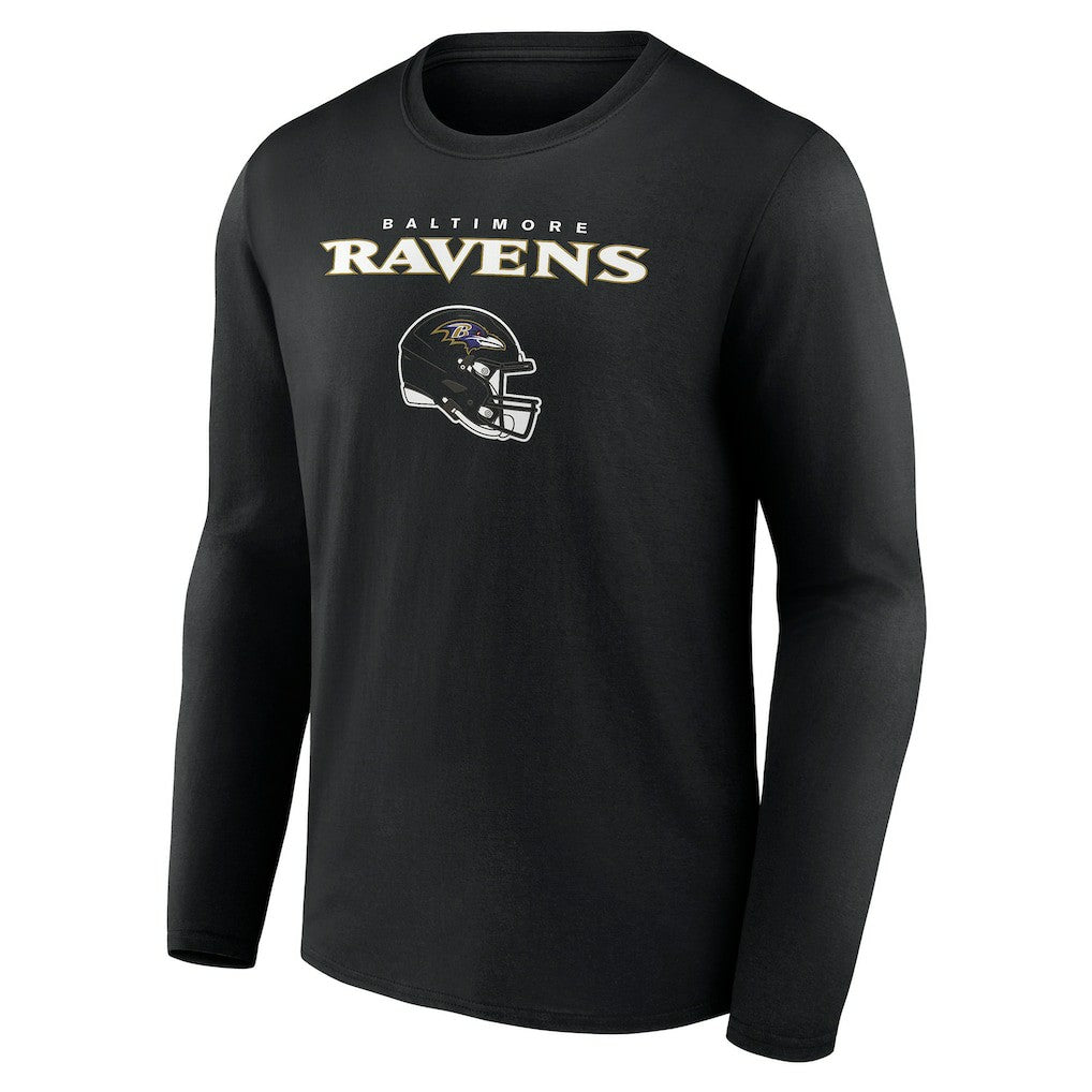 NFL Baltimore Ravens Personalized Name & Number Team Wordmark Long Sleeve T-Shirt