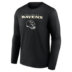 NFL Baltimore Ravens Personalized Name & Number Team Wordmark Long Sleeve T-Shirt