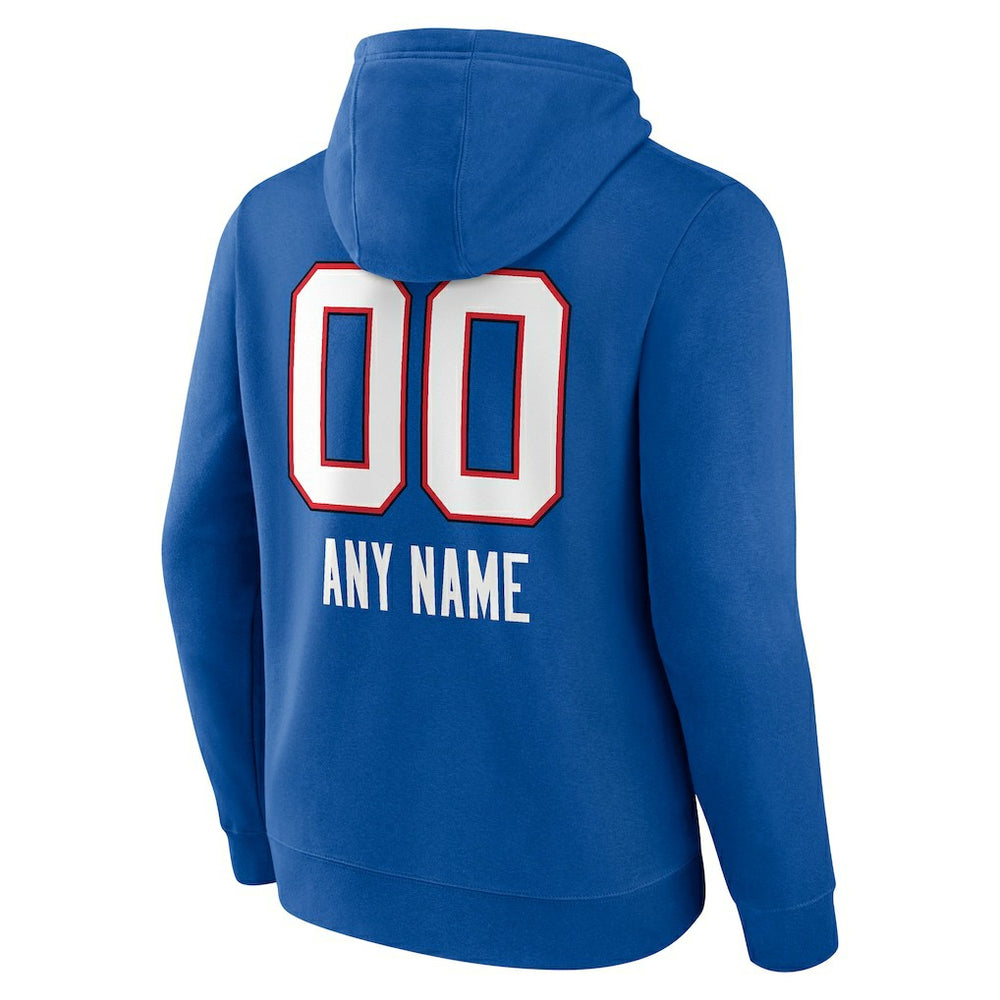 NFL Buffalo Bills Personalized Name & Number Team Wordmark Pullover Hoodie