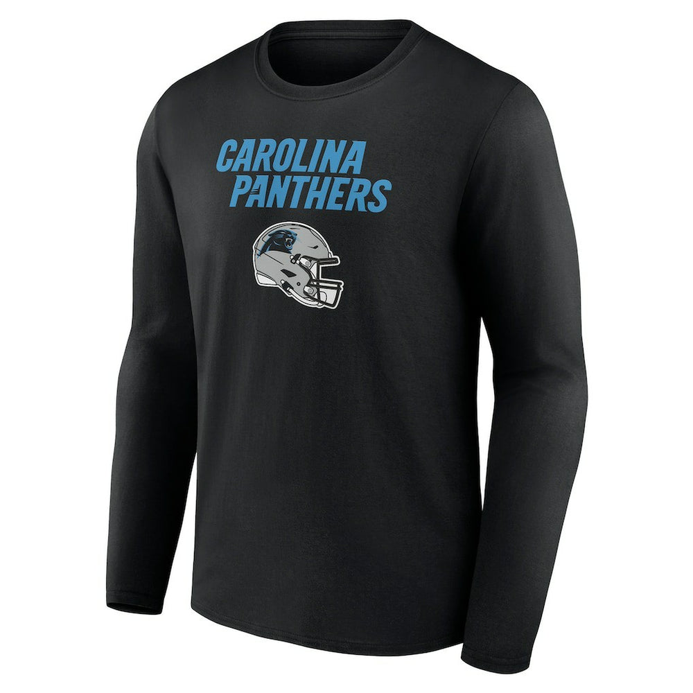 NFL Carolina Panthers Personalized Name & Number Team Wordmark Long Sleeve T-Shirt
