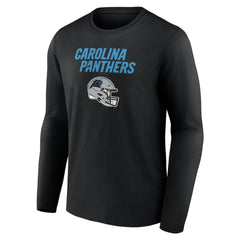 NFL Carolina Panthers Personalized Name & Number Team Wordmark Long Sleeve T-Shirt