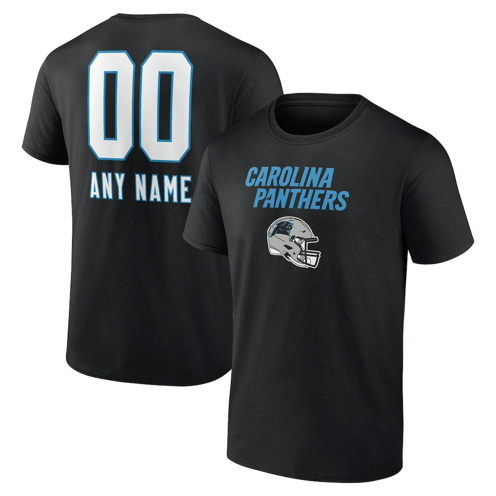 NFL Carolina Panthers Personalized Name & Number Team Wordmark T-Shirt